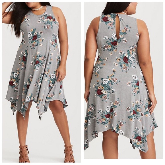 Torrid floral trapeze dress - Picture 2 of 7